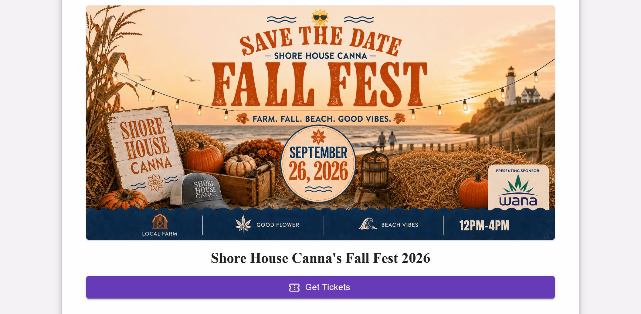 Shore House Canna's Fall Fest 2026